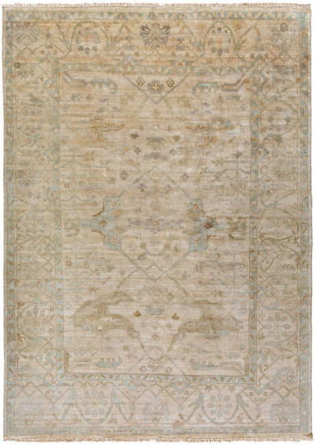 Surya Antique Atq-1000 Moss / Beige / Lime / Gray Rugs.