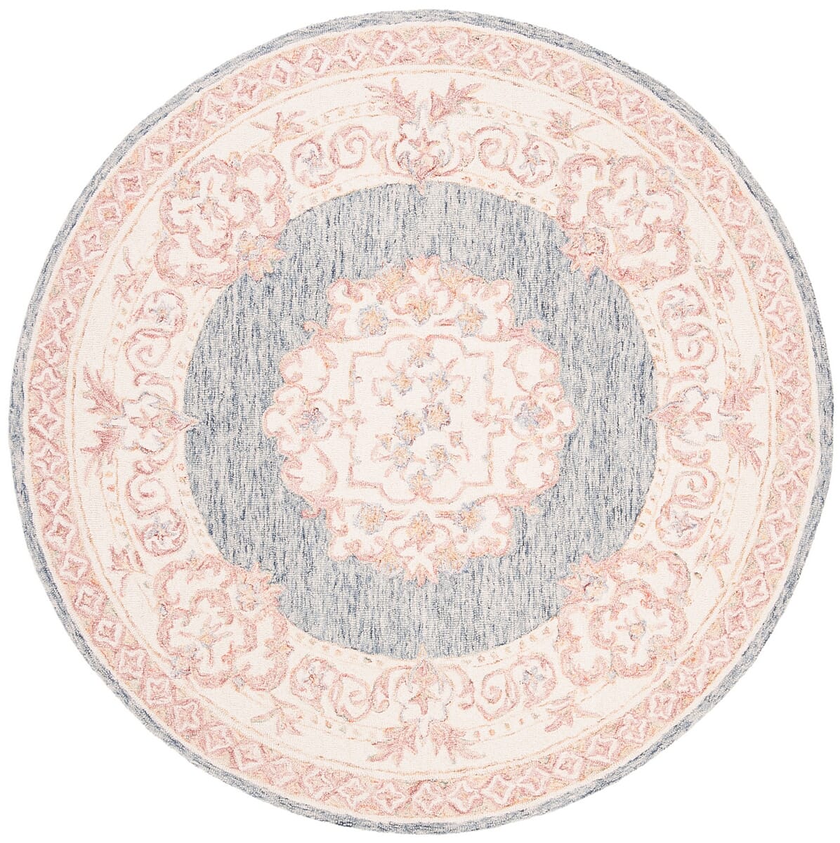 Safavieh Aubusson Aub101M Blue / Pink Area Rug