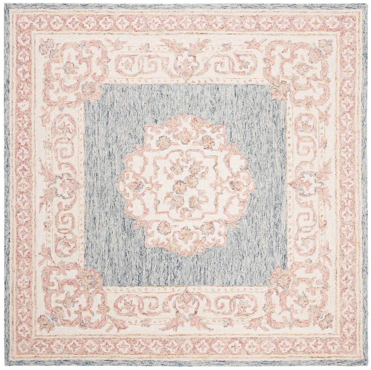 Safavieh Aubusson Aub101M Blue / Pink Area Rug