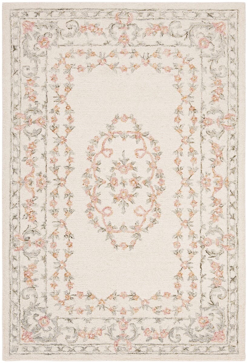 Safavieh Aubusson Aub102A Ivory / Pink Area Rug