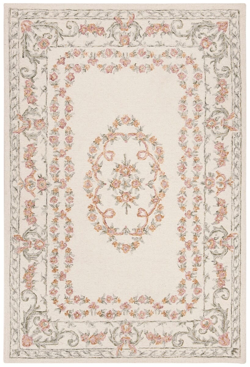 Safavieh Aubusson Aub102A Ivory / Pink Area Rug