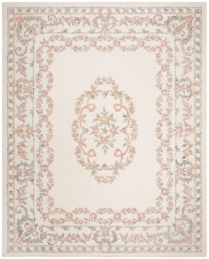 Safavieh Aubusson Aub102A Ivory / Pink Area Rug