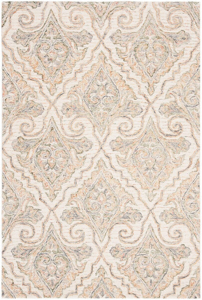 Safavieh Aubusson Aub103A Ivory / Green Damask Area Rug