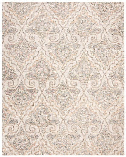 Safavieh Aubusson Aub103A Ivory / Green Damask Area Rug