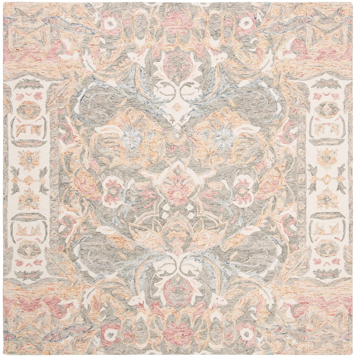 Safavieh Aubusson Aub104Y Ivory / Sage Vintage / Distressed Area Rug