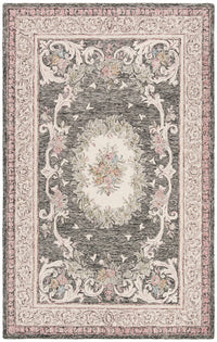 Safavieh Aubusson Aub105H Ivory / Charcoal Area Rug