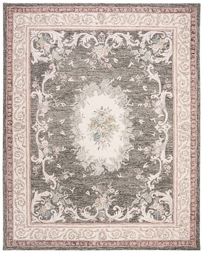 Safavieh Aubusson Aub105H Ivory / Charcoal Area Rug