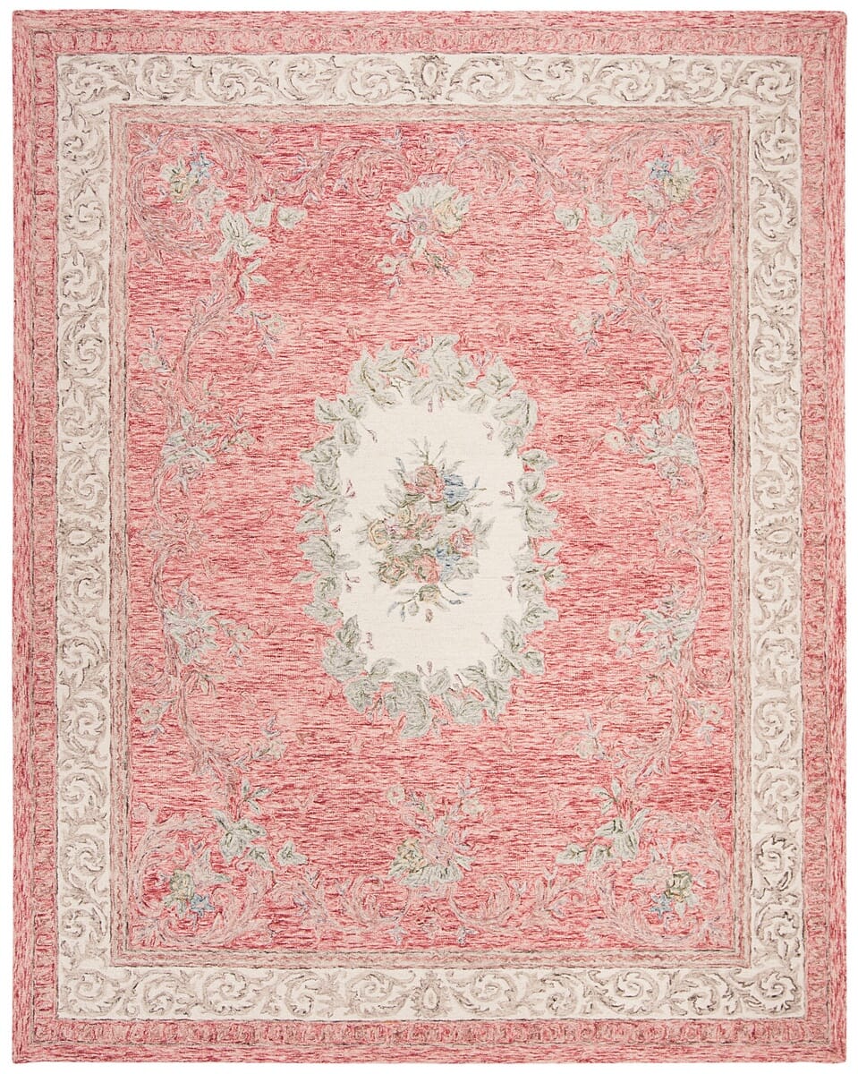 Safavieh Aubusson Aub105Q Red / Ivory Area Rug