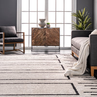 Nuloom Lucia Textured Panel Nlu1884A Beige Area Rug