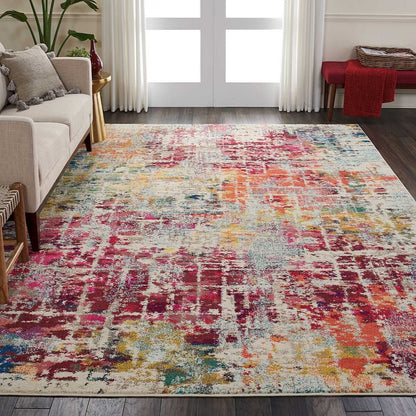 Nourison Celestial Ces13 Pink / Multicolor Area Rug