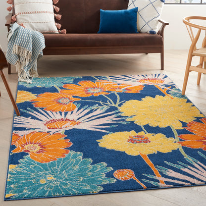 Nourison Allur Alr06 Navy Multicolor Area Rug