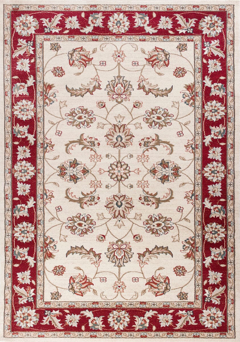 KAS Avalon 5613 Mahal Ivory / Red Area Rug