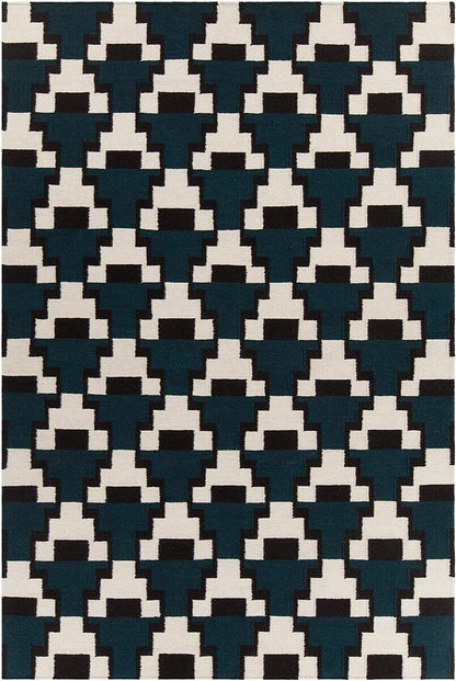 Chandra Avon Avo-34400 Blue Geometric Area Rug