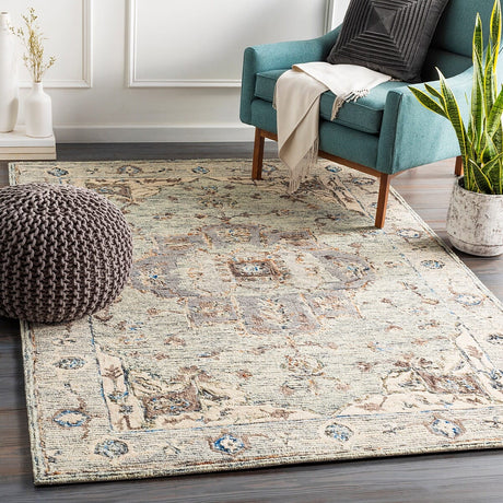 Surya Avon Avo-2301 Sea Foam, Khaki, Camel, Olive Rugs.
