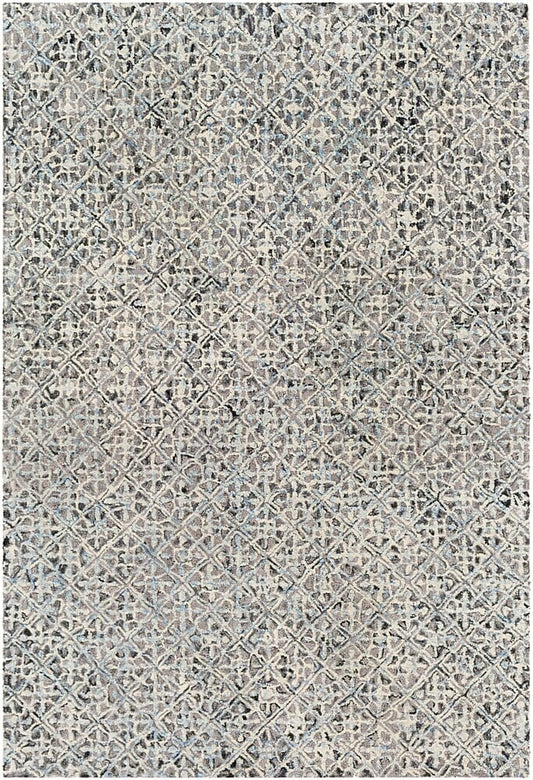 Surya Avon Avo-2303 Medium Gray, Ivory, Denim, Black Area Rug