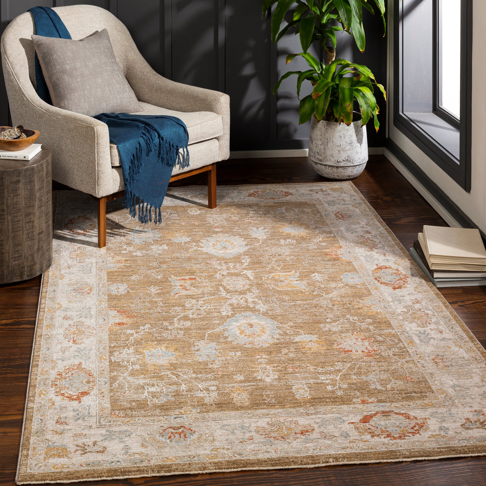 Surya Avant Garde Avt-2308 Camel, Beige, Cream, Dark Brown Area Rug