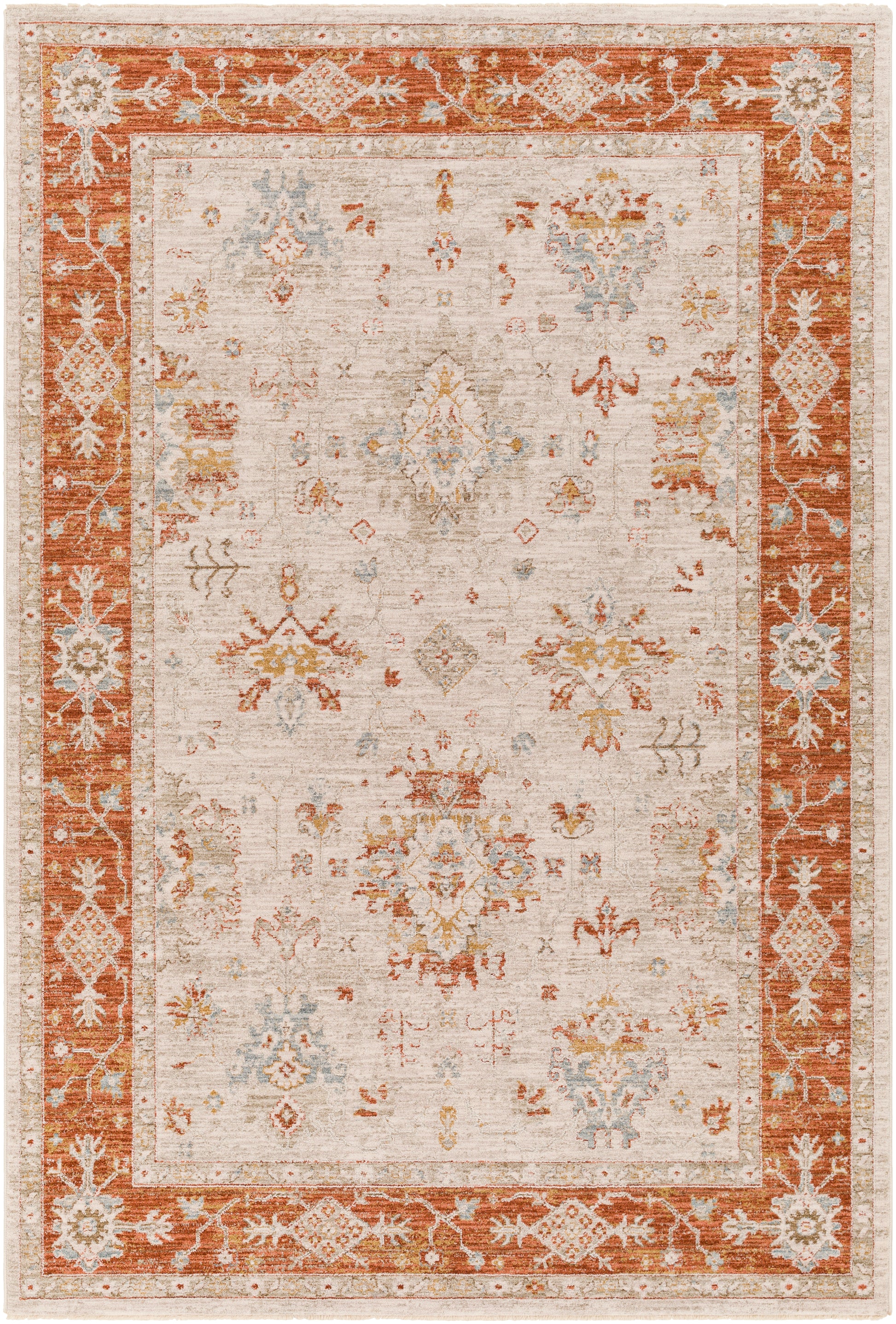 Surya Avant Garde Avt-2312 Burnt Orange, Olive, Mustard, Denim Area Rug