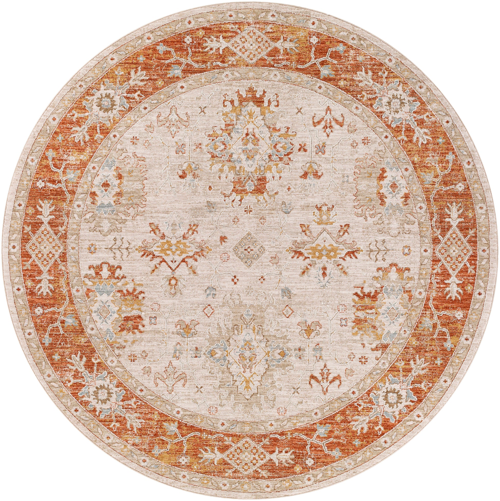 Surya Avant Garde Avt-2312 Burnt Orange, Olive, Mustard, Denim Area Rug