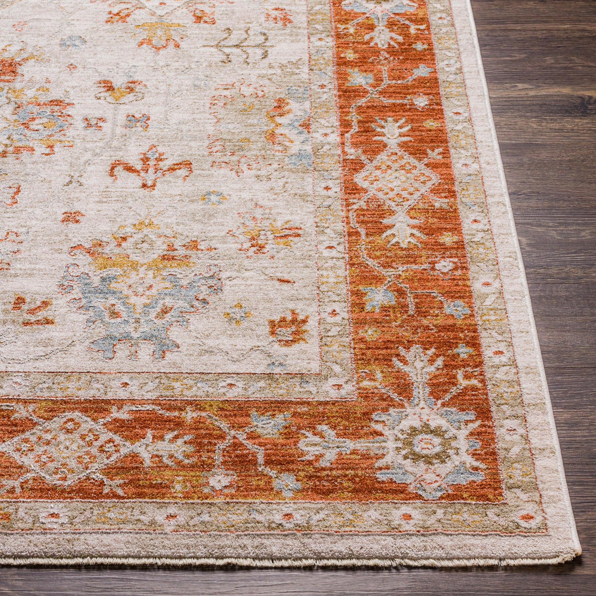 Surya Avant Garde Avt-2312 Burnt Orange, Olive, Mustard, Denim Area Rug