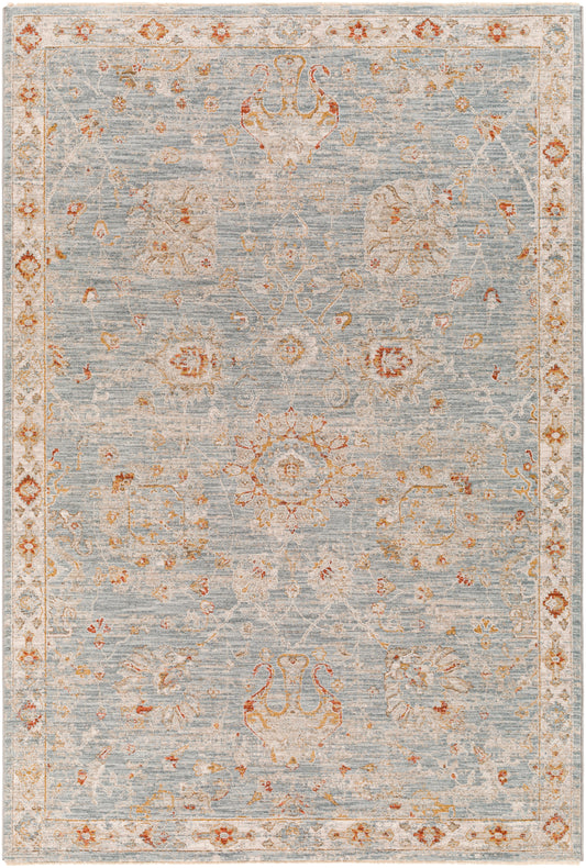 Surya Avant Garde Avt-2322 Denim, Pale Blue, Burnt Orange, Mustard Area Rug