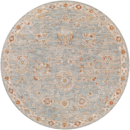 Surya Avant Garde Avt-2322 Denim, Pale Blue, Burnt Orange, Mustard Area Rug