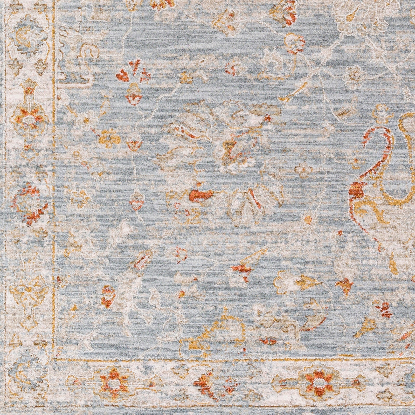 Surya Avant Garde Avt-2322 Denim, Pale Blue, Burnt Orange, Mustard Area Rug