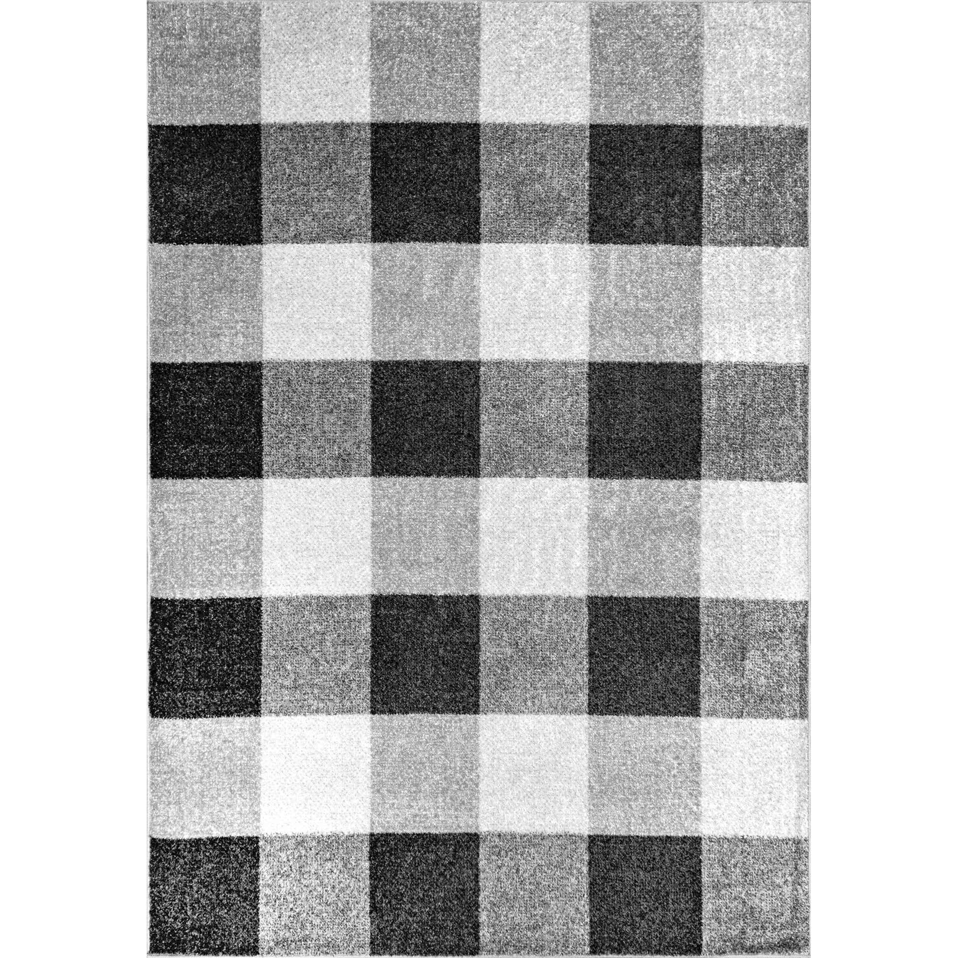 Nuloom Aisha Buffalo Plaid Nai1516A Gray Area Rug