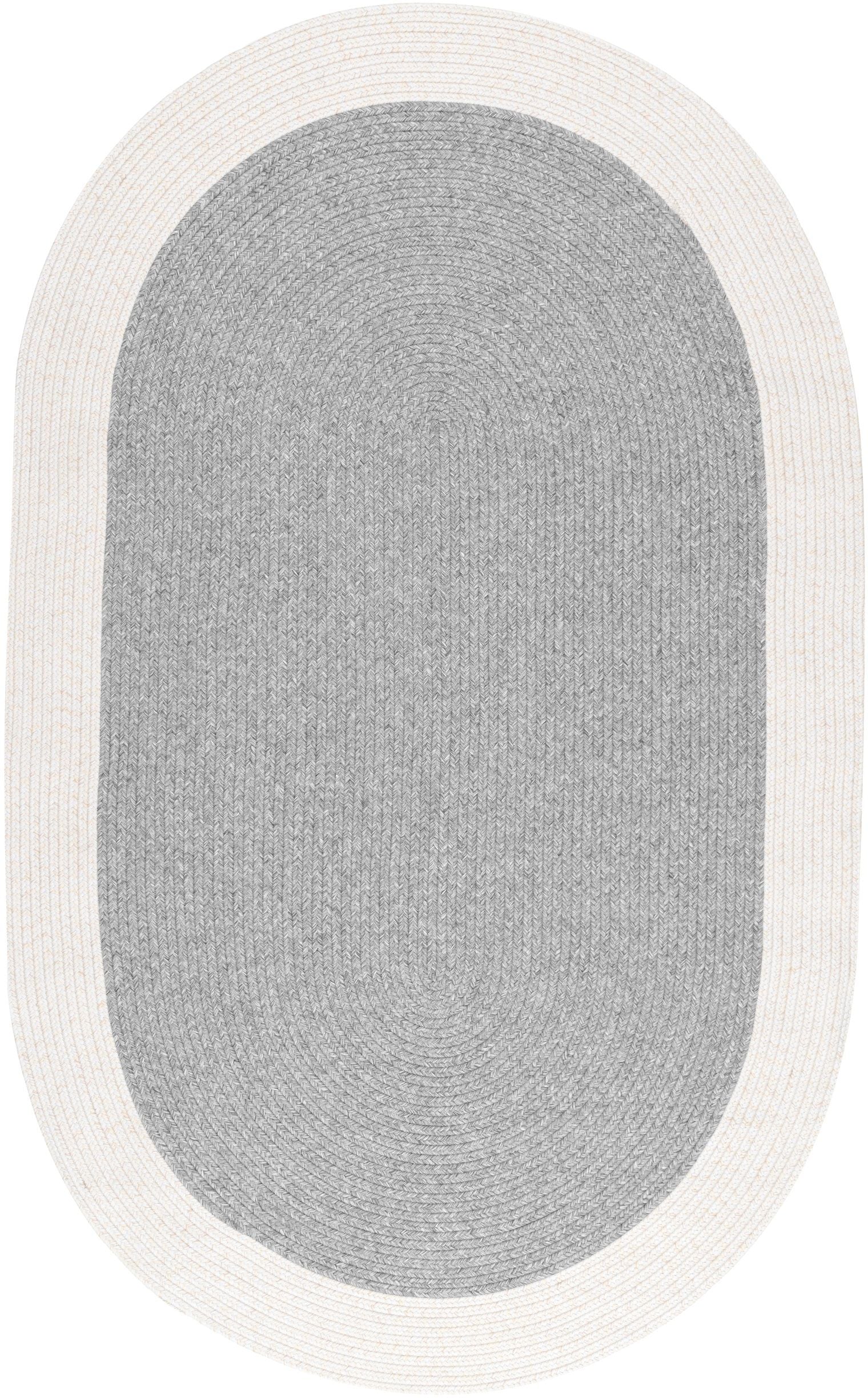 Nuloom Solid Border Delaine Nso1995A Gray Area Rug
