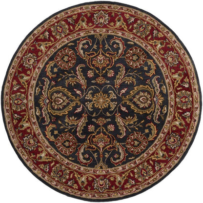 AreaRugs.com Remhala Re1354 Charcoal / Red Area Rug