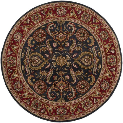 AreaRugs.com Remhala Re1354 Charcoal / Red Rugs