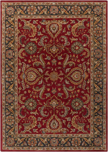 AreaRugs.com Remhala Re1355 Red / Charcoal Area Rug