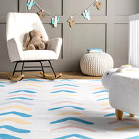 Nuloom Evelyn Kids Chevron Nev2041A Multi Area Rug