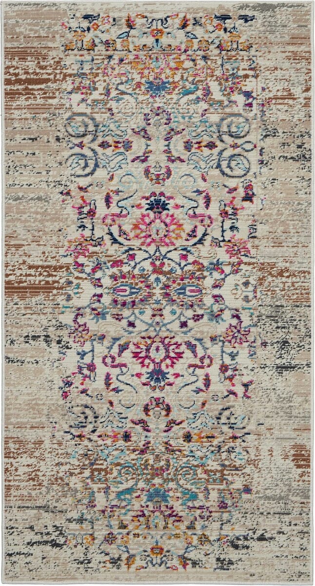 Nourison Vintage Kashan Vka02 Ivory Vintage / Distressed Area Rug