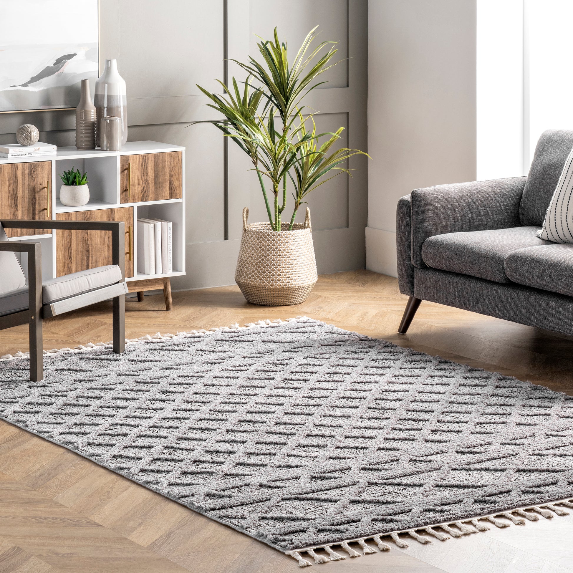 Nuloom Dottie Trellis Ndo2342A Gray Area Rug