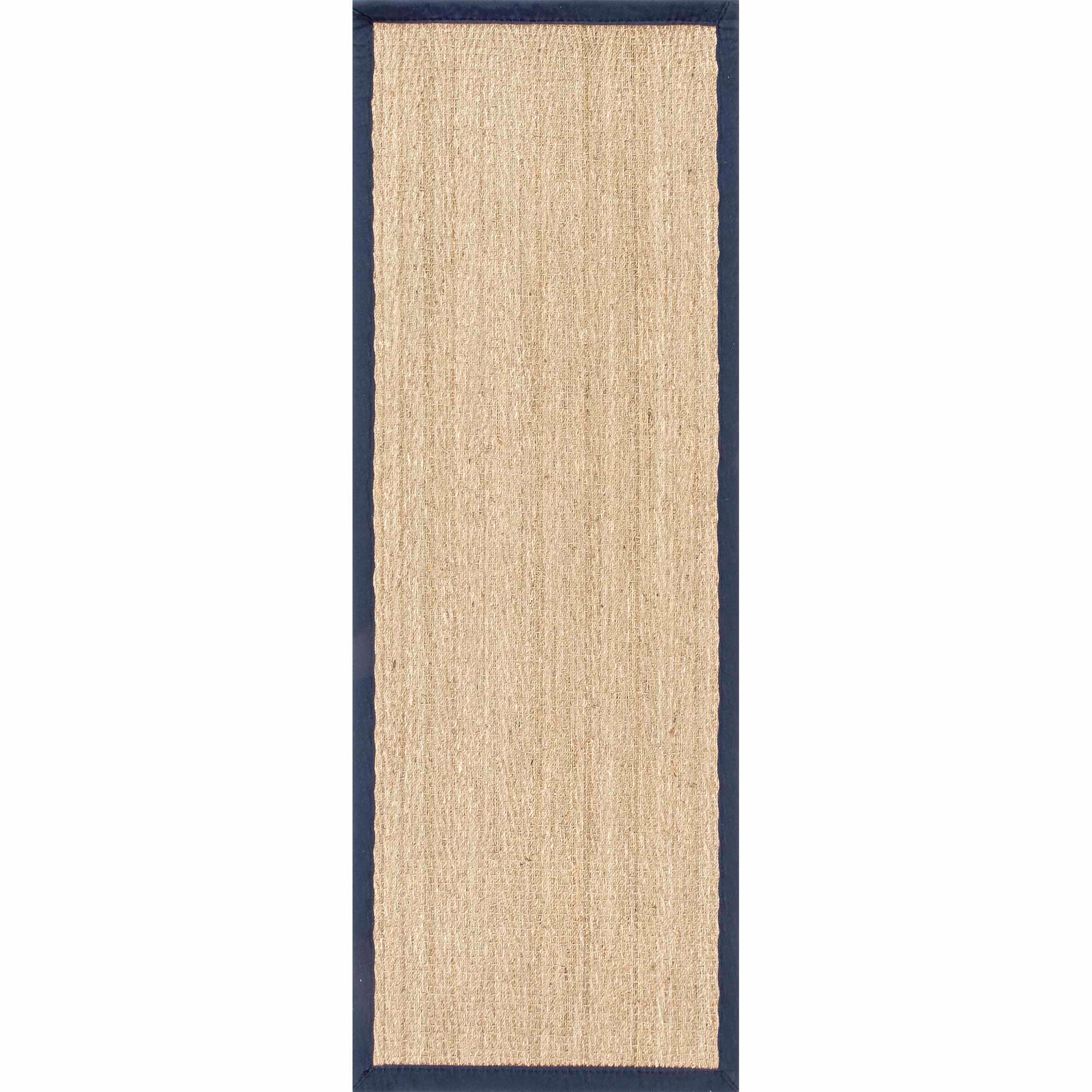 Nuloom Larnaca Seagrass Herringbone Nla2030E Navy Area Rug