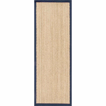 Nuloom Larnaca Seagrass Herringbone Nla2030E Navy Area Rug