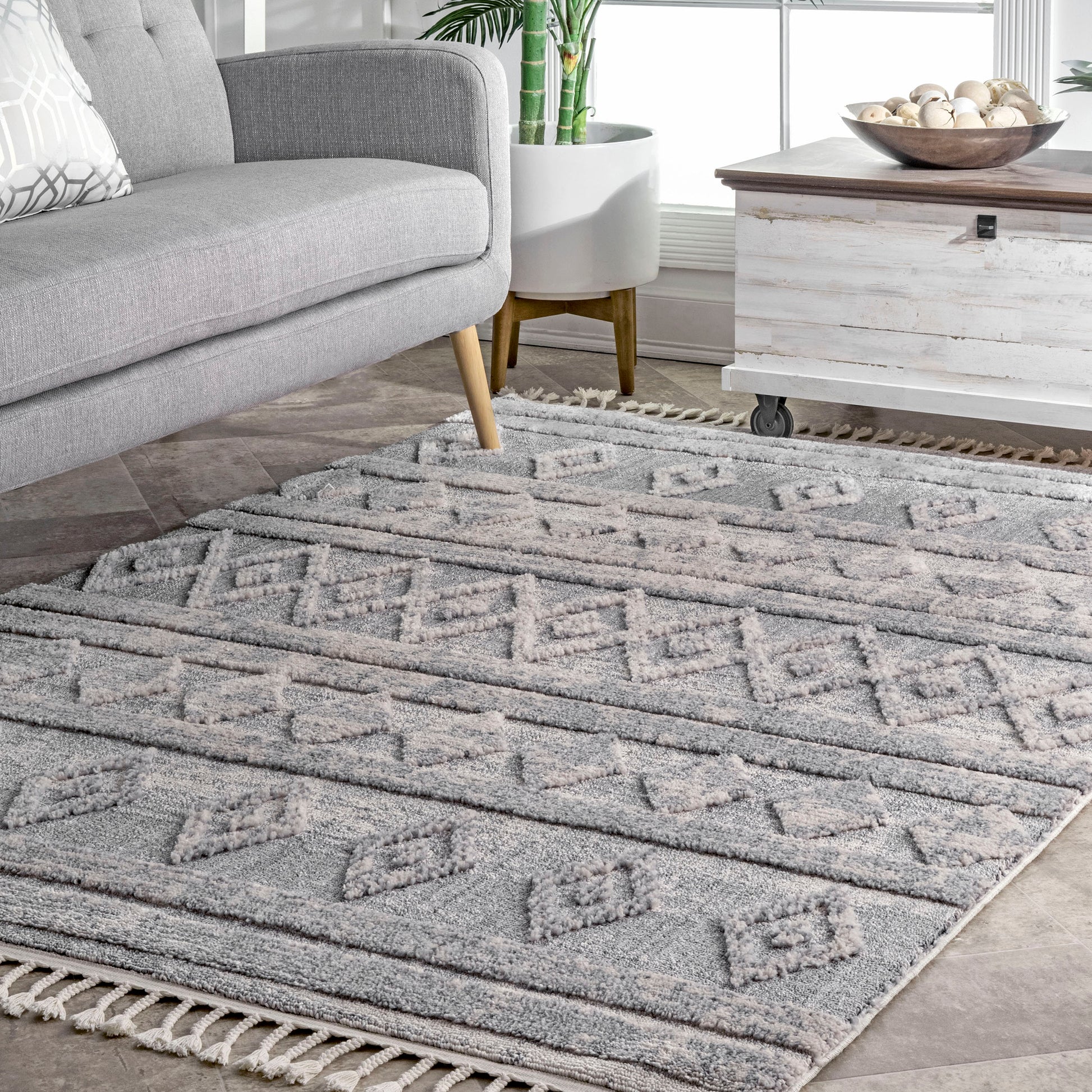 Nuloom Diamond Devonte Ndi2325A Gray Area Rug