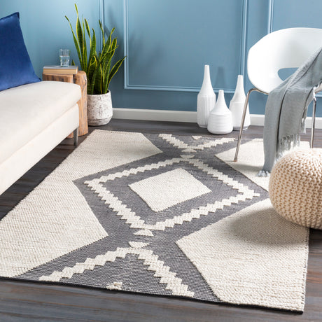 Surya Azalea Aza-2300 Charcoal, Ivory Rugs.