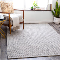 Surya Azalea Aza-2302 Medium Gray, White, Ink Area Rug