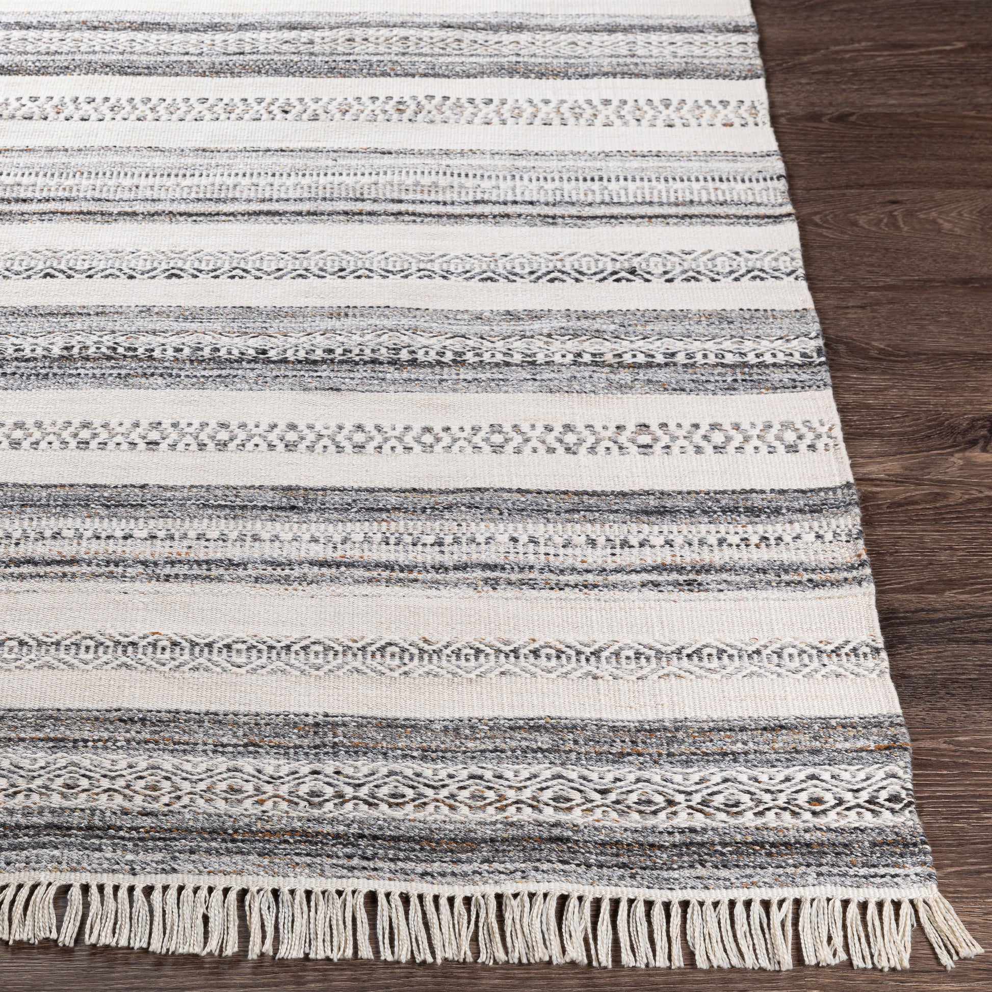 Surya Azalea Aza-2319 Beige, Camel, Charcoal, Black Area Rug