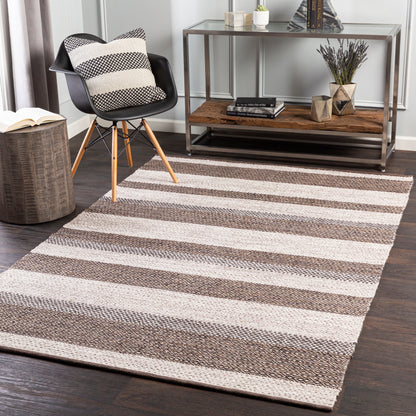 Surya Azalea Aza-2328 Cream, Taupe, Dark Brown, Camel Area Rug