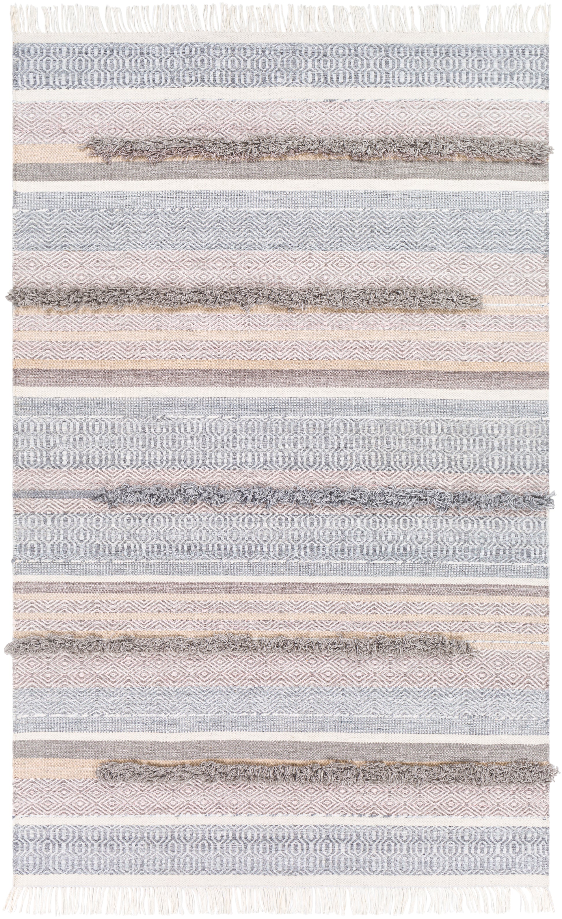 Surya Azalea Aza-2330 Charcoal, Medium Gray, Pale Blue, Beige Area Rug