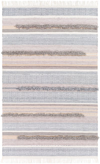 Surya Azalea Aza-2330 Charcoal, Medium Gray, Pale Blue, Beige Area Rug