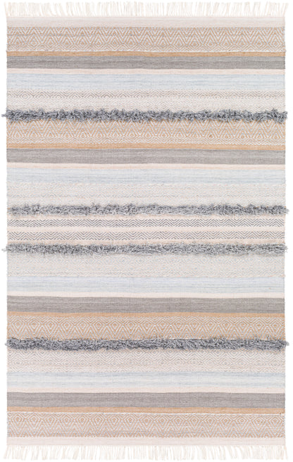 Surya Azalea Aza-2331 Camel, Medium Gray, Light Gray, Pale Blue Area Rug