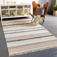 Surya Azalea Aza-2331 Camel, Medium Gray, Light Gray, Pale Blue Area Rug