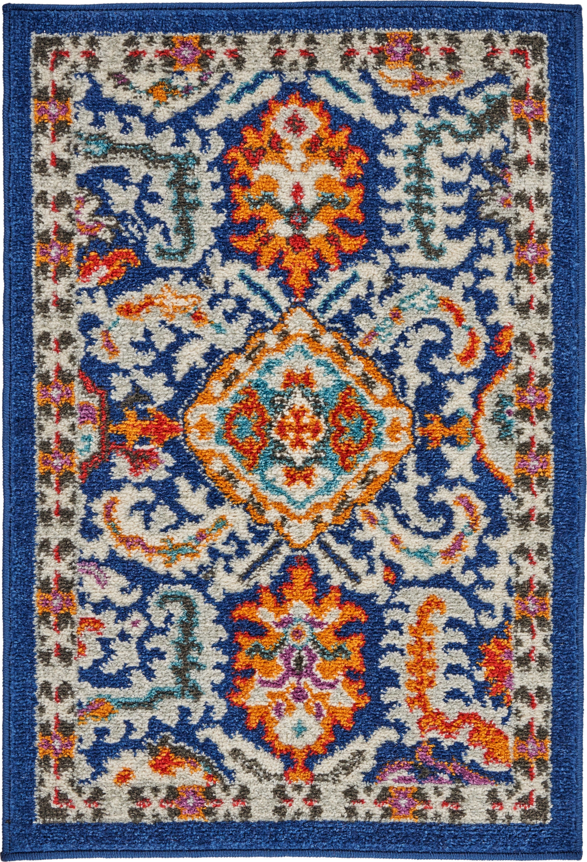 Nourison Passion Psn32 Blue/Multicolor Area Rug