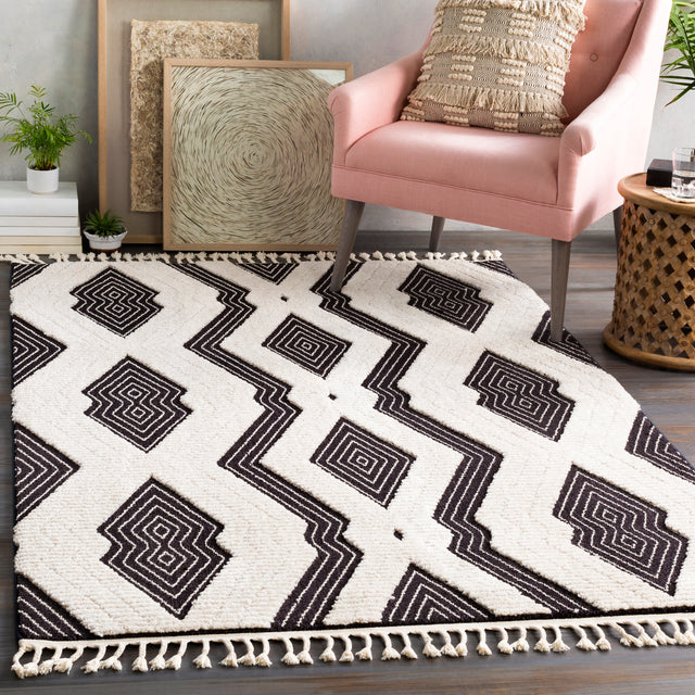 Surya Azilal Azi-2300 Black, Ivory Rugs.