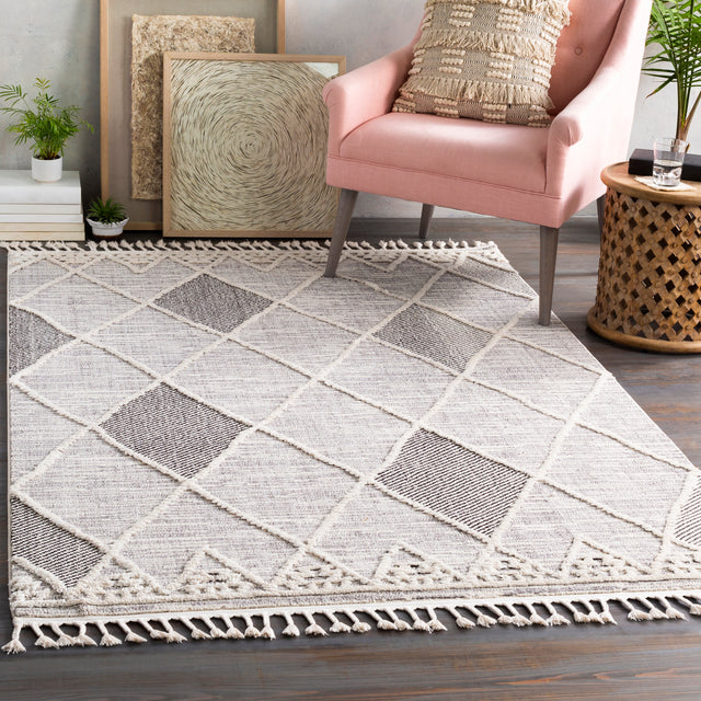 Surya Azilal Azi-2304 Medium Gray, Black, Ivory Rugs.