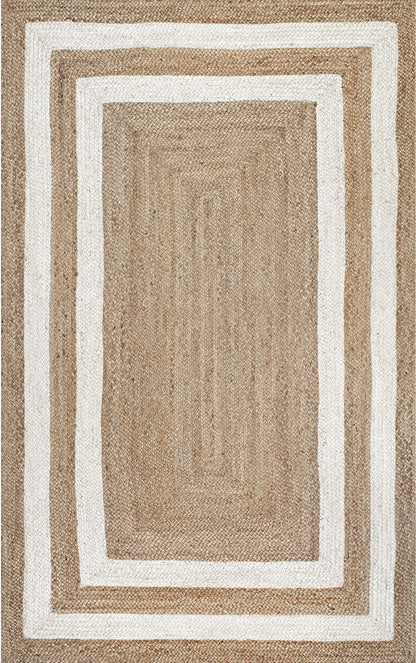 Nuloom Estelle Border Nes3517A Natural Area Rug