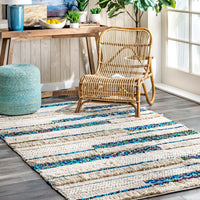 Nuloom Kensley Chindi Nke3311A Blue Area Rug